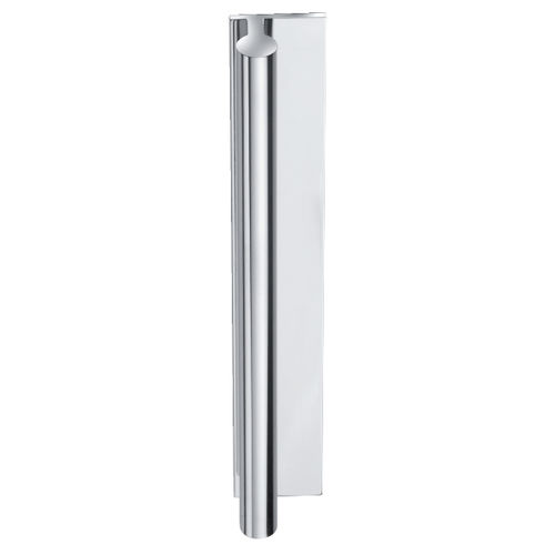 Стационарная дверная ручка для стеклянной двери - POR-0404 V - METALGLAS - из алюминия / современная / хромированная