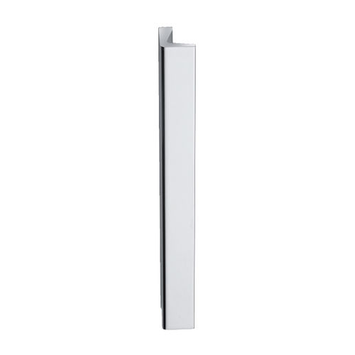 Стационарная дверная ручка для стеклянной двери - POR-0400 V - METALGLAS - из алюминия / современная / хромированная