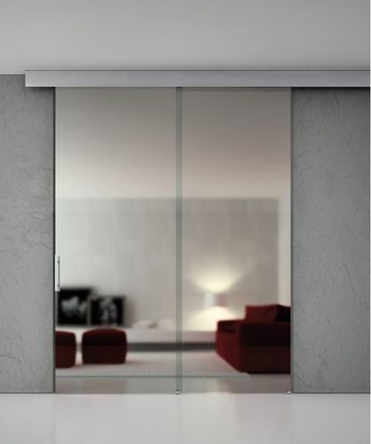Дверная система скольжения - TELESCOPICO SINCRO 2 WAYS V-2200 V-2250  - METALGLAS - для стеклянной двери