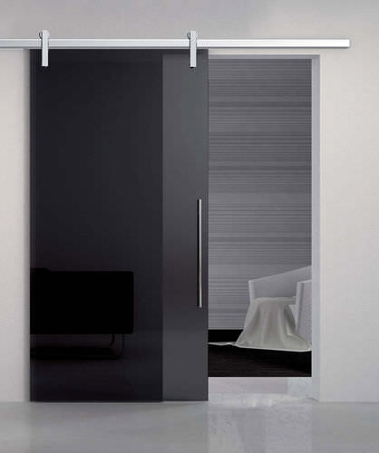 Дверная система скольжения - MINIMAL QUADRO WITH SOFT-CLOSE V-6350  - METALGLAS - для стеклянной двери