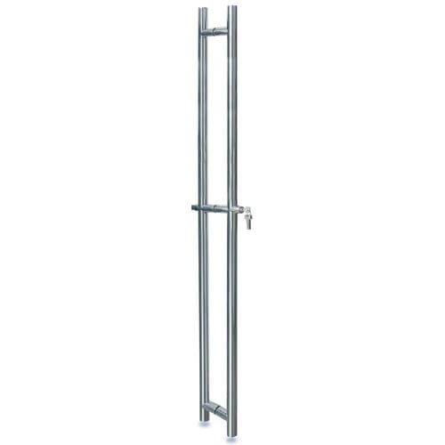 Стационарная дверная ручка для двери - DUOLOCK H - METALGLAS - из нержавеющей стали / современная / со встроенным замком