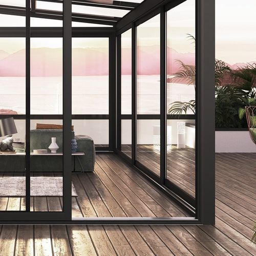 Раздвижное панорамное окно - S.70 - Sunroom S.p.A. - из алюминия / алюминиевая конструкция / с двойным остеклением