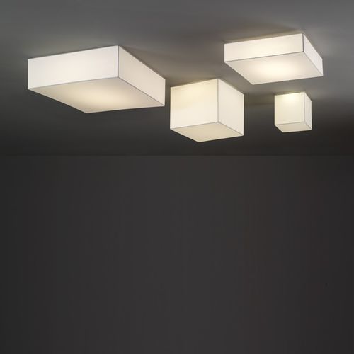 Современный потолочный светильник - BLOCK - Ole! Lighting - квадратный / из металла / из полотна