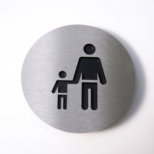 Настенная указательная табличка - PICTOGRAM - RADIUS DESIGN - из нержавеющей стали / из стали, покрытой порошком / для интерьера