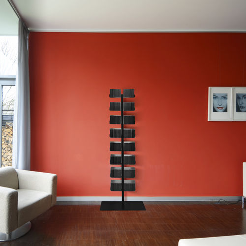 Современный стеллаж - CD-BAUM 1 BIG - RADIUS DESIGN - из стали, покрытой порошком / для CD / для DVD