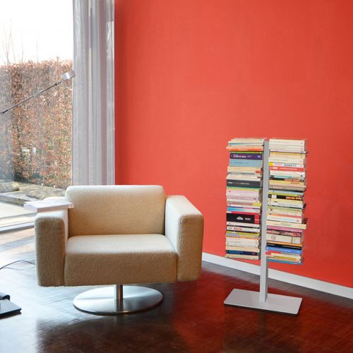 Современный книжный шкаф - BOOKSBAUM 1 SMALL - RADIUS DESIGN - из стали, покрытой порошком