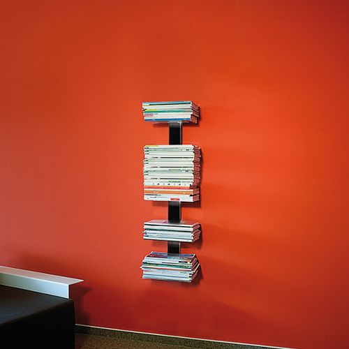 Выставочный стенд-витрина для газет и журналов - BOOKSBAUM MAGAZINE SMALL - RADIUS DESIGN - настенный / из стали, покрытой порошком