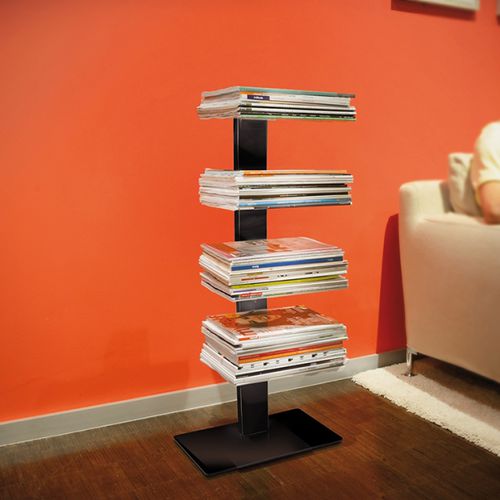 Выставочный стенд-витрина для газет и журналов - BOOKSBAUM MAGAZINE - RADIUS DESIGN - из стали, покрытой порошком