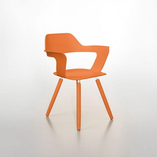 Современный cтул - MUSE - RADIUS DESIGN - для наружного применения / для интерьера / из стали, покрытой порошком