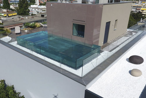 Бассейн на заказ - EXCELSIOR - PISCINES CARRE BLEU - для наружного применения / для гостиницы / полузаглубленный