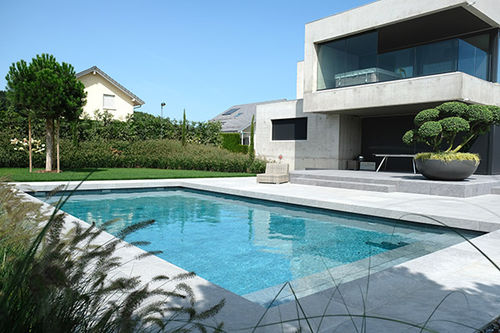 Бассейн на заказ - PISCINE MAISON CUBIQUE  - PISCINES CARRE BLEU - для наружного применения / заглубленный / из бетона