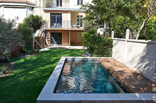 Бассейн на заказ - PETITE JARDIN PETITE PISCINE BORDEAUX - PISCINES CARRE BLEU - для наружного применения / полузаглубленный / из дерева