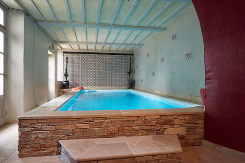 Бассейн для интерьера - PISCINE INTERIEURE LE MANS - PISCINES CARRE BLEU - каркасный / из бетона / из камня