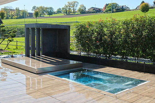Бассейн на заказ - PISCINE SPA INOX SUISSE - PISCINES CARRE BLEU - для наружного применения / заглубленный / из композита