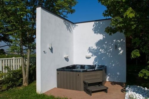 Каркасная спа-ванна - MONTAGNY 69 - PISCINES CARRE BLEU - угловая / 4 места / для бытового использования