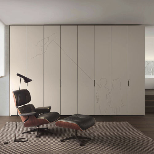 Современный шкаф для одежды - DECOR - Olivieri - из лакированной древесины / из фанерованной древесины / из фанеры