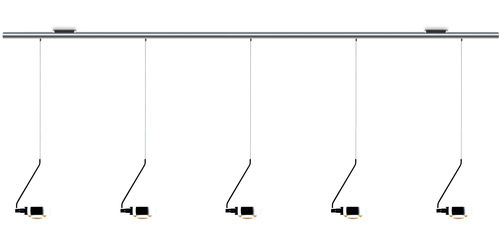 Подвесная лампа - SENTO: SISTEMA SOFFITTO CINQUE - Occhio - из стекла / из металла / современная