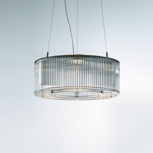 Современная люстра - STILIO UNO 550 - Licht im Raum Dinnebier - из стекла / из нержавеющей стали / для профессионального использования