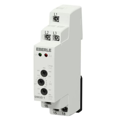Электромеханическое реле 400 VAC - DWUD 1 - Eberle Controls - NO/NF / трехфазовое / на DIN-рейке