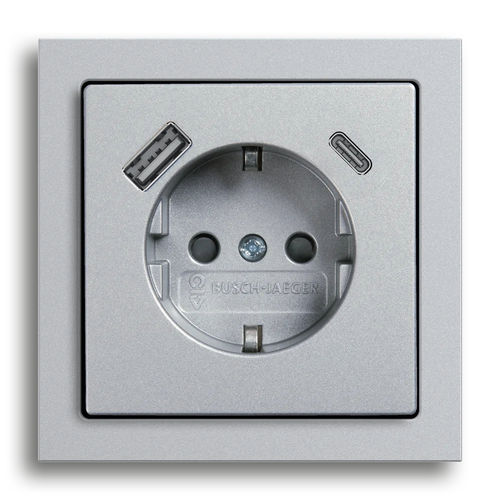Розетка тока - SCHUKO® - BUSCH-JAEGER - USB / настенная / для поверхностного монтажа