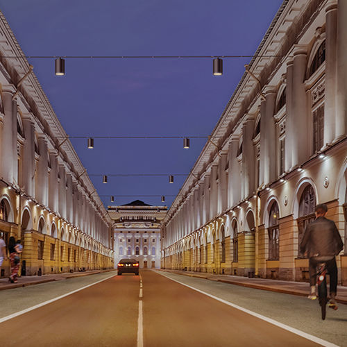 Светильник на кабеле LED - DAS100 - WE-EF LEUCHTEN - круглый / трубчатый / из литого алюминия