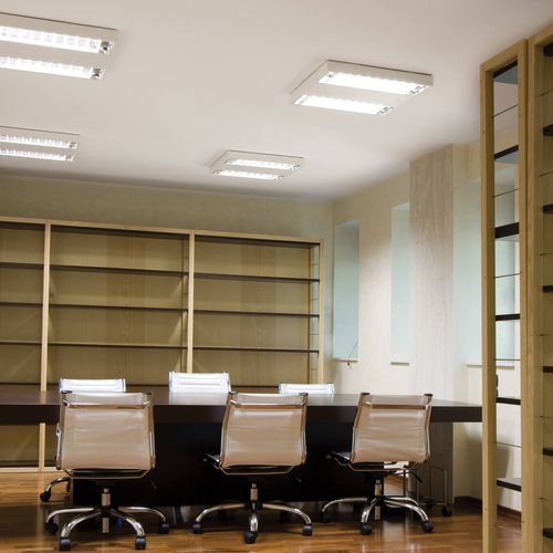Выступающий светильник - DEMI C HMP - Intra Lighting d.o.o. - флюоресцентный / квадратный / из стального листа