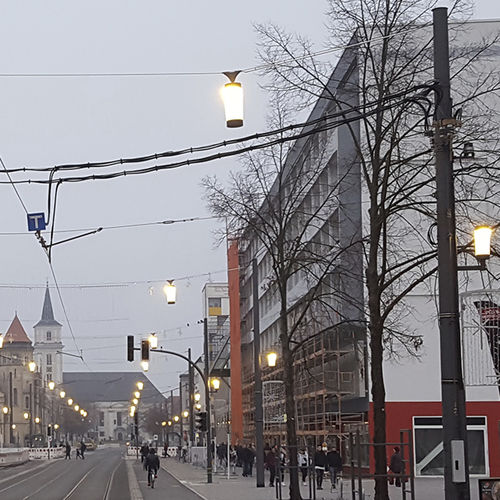 Светильник на кабеле LED - HL FRANZ V DA - LEIPZIGER LEUCHTEN - круглый / из металла / для наружного применения