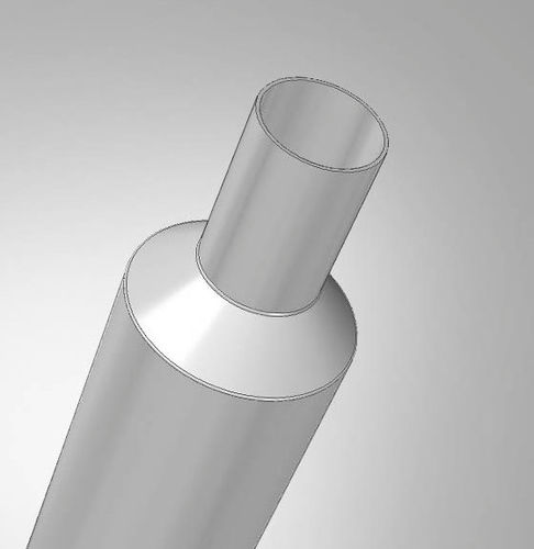 Столб для освещения - STEPPED ROUND - LECCOR Leuchten GmbH - из нержавеющей стали / персонализированный
