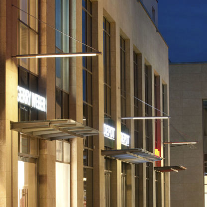 Современный настенный светильник - FIACCOLA TYPE 141 - LECCOR Leuchten GmbH - для наружного применения / из нержавеющей стали / из лакированной стали