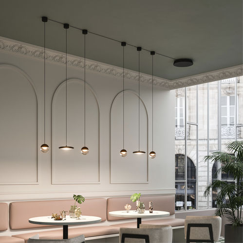 Подвесная лампа - SINFONIA SYSTEM - VERDI - LINEA LIGHT GROUP - из крашеного алюминия / из полиметилметакрилата / современная
