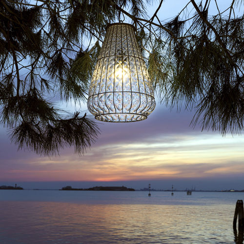 Лампа из дутого стекла - CAMPANA - Siru Lighting - подвесная / из металлической проволоки / современная