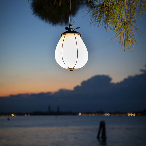 Лампа из дутого стекла - FAVOR - Siru Lighting - подвесная / из металлической проволоки / из нержавеющей стали