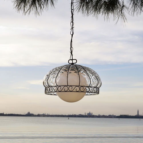 Подвесная лампа - MARGHERITA - Siru Lighting - из металлической проволоки / из дутого стекла / классическая