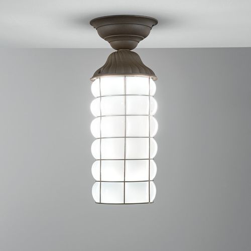 Классический потолочный светильник - CORNO DUCALE - Siru Lighting - цилиндрический / из металла / из дутого стекла