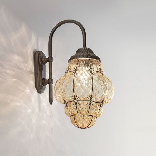 Классический настенный светильник - CLASSIC - Siru Lighting - для наружного применения / из металла / венецианское стекло