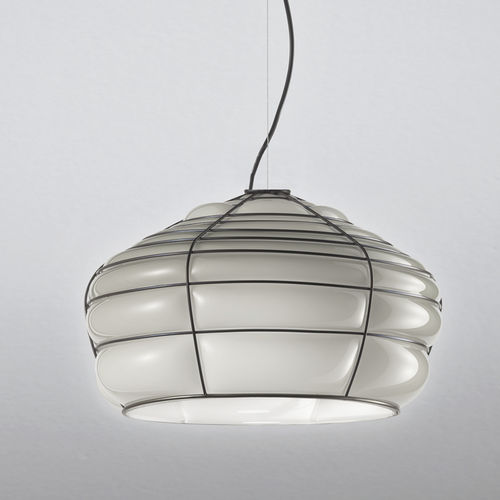 Подвесная лампа - CLOCHE - Siru Lighting - из металлической сетки / из дутого стекла / классическая