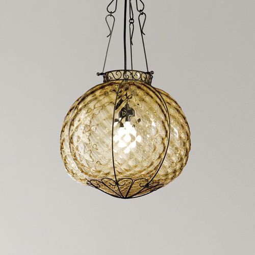 Подвесная лампа - BOLLA - Siru Lighting - из металлической проволоки / из дутого стекла / классическая