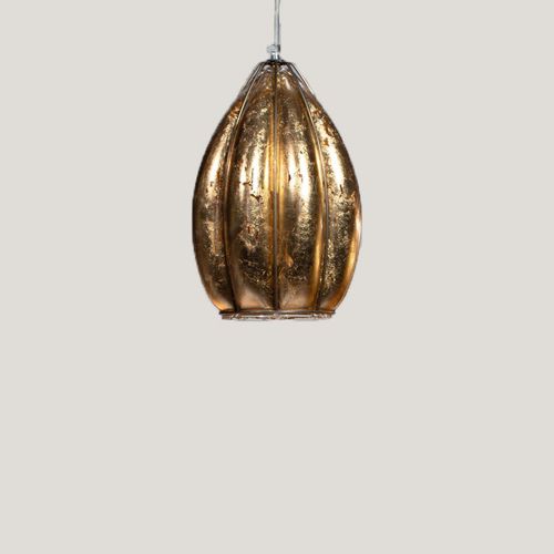 Подвесная лампа - FOGLIA ORO - Siru Lighting - из кристалла / листовое золото / современная