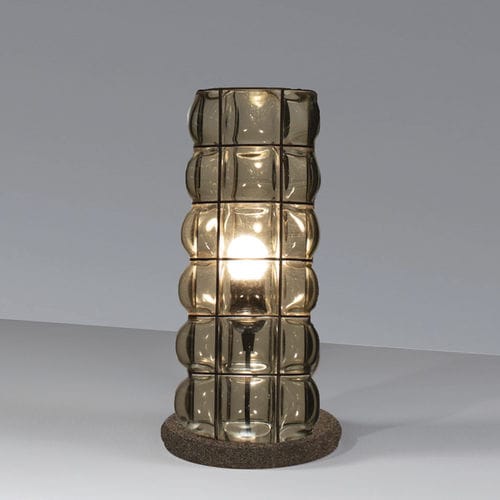 Настольная лампа - CORNO DUCALE - Siru Lighting - из металлической проволоки / из дутого стекла / из дымчатого стекла