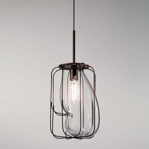 Подвесная лампа - PAUSE - Siru Lighting - из металлической сетки / из дутого стекла / современная