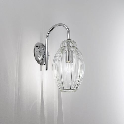 Классический настенный светильник - NAUTILUS - Siru Lighting - для интерьера / из хромированного металла / из дутого стекла