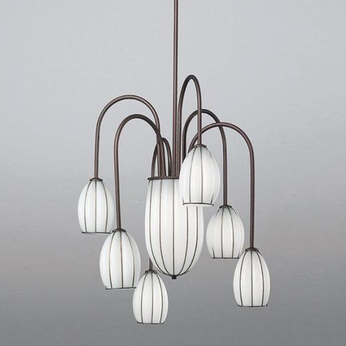 Современная люстра - SALICE - Siru Lighting - из дутого стекла / 8 лампочек / торшер