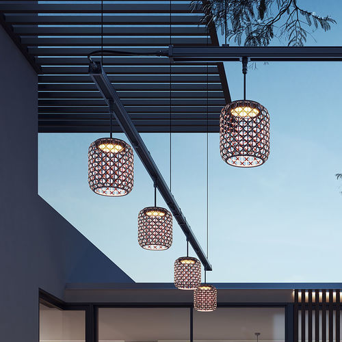 Светильник на рейке LED - NANS PF/21/4L Outrack - BOVER Barcelona - круглый / из алюминия / из нержавеющей стали