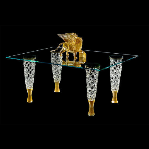 Обеденный стол уникальный дизайн - TBL/1/CRI - Arte di Murano - из муранского стекла / со стеклянным основанием / прямоугольный