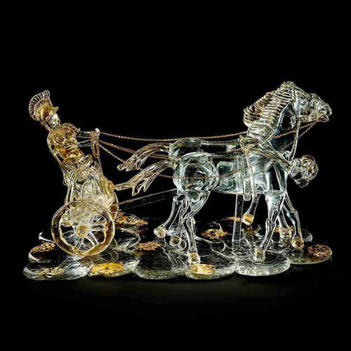 Скульптура из золота - 6017/1/COR - Arte di Murano - из муранского стекла / из дутого стекла / ручной работы