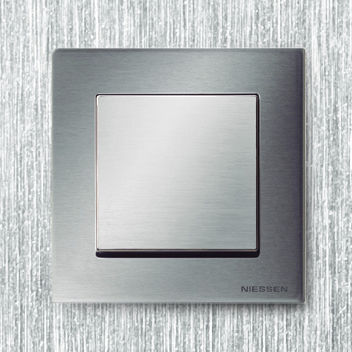 Клавишный переключатель - Sky Niessen - ABB Home and Building Automation - встраиваемый / из нержавеющей стали / из стекла