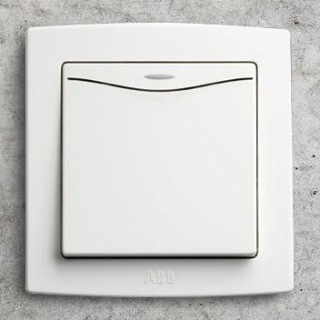 Клавишный переключатель - Concept bs - ABB Home and Building Automation - встраиваемый / из поликарбоната / современный