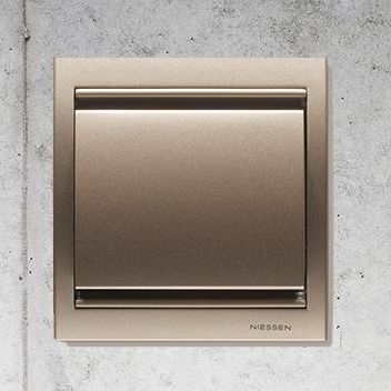 Переключатель нажимная кнопка - Olas - ABB Home and Building Automation - встраиваемый / современный / квадратный