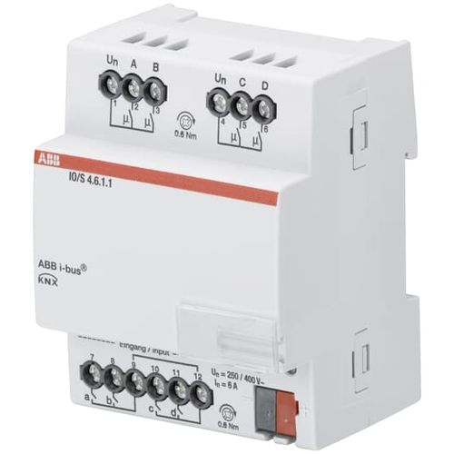 Коммутационный привод для протокола KNX - IO/S4.6.1.1 - ABB Home and Building Automation - на DIN-рейке / для бытового использования / для интерьера