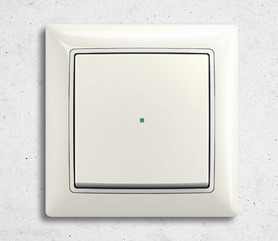 Переключатель для системы домашней автоматизации - basic55® - ABB Home and Building Automation - нажимная кнопка / встраиваемый / современный